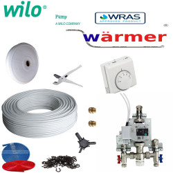 10-20SQM SINGLE ZONE WATER KIT manual room thermostat Wilo circulating pump