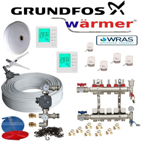 Grundfos Underfloor Heating 45-50sqm Multi KIT- Water Wet 5 Layers Pipe