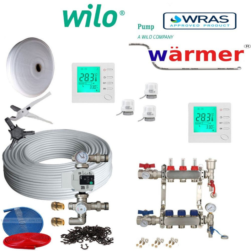 Wilo Underfloor Heating 40-50sqm Multi KIT- Water Wet 5 Layers Pipe