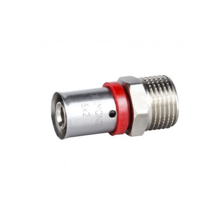 16MMX3/4'' PRESS TO MALE STRAIGHT CONNECTOR