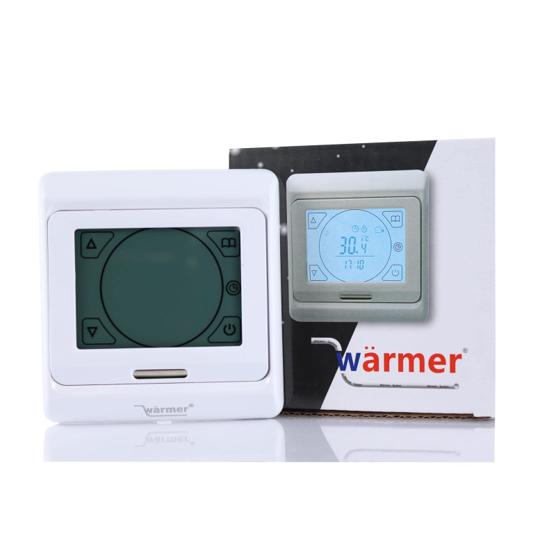 Wärmer System Weekly Circulation Digital Programming Thermostat With LCD Touch Screen Built-In Air Sensor For Wet Dry Underfloor