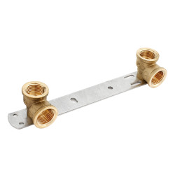 Concealed Shower Bracket/Length - 150mm / Thermostatic Mixer Tap Bar Back Plate BSP Thread Faucet Connection Set 1/2x1/2 x L 150