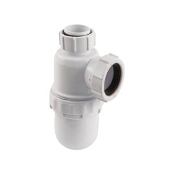 40mm Waste Water Bottle Trap with 38mm Seal for Under Sink Waste Outlets