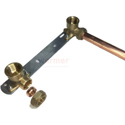 Wärmer System 15mmx1/2'' Concealed Shower Wall Bracket Fitting Fixing Plate for Exposed Shower Bar Shower Fixing Kit Shower Valv
