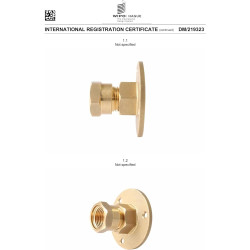 Garden Tap with Through The Wall Flange Bracket Set for 15mm Copper Or 15mm Plastic Pipe (Lever Tap)