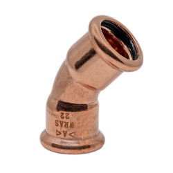 Obtuse Elbow 45° M Press-Copper