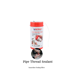 Pipe Thread Sealant For Plumbing and Fittings, Metal and Plastic, 150m Cord,White Wärmer System
