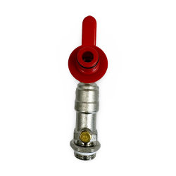 Garden Tap with Check Valve, 1/2 inch Garden Tap, Double Outlet Tap Lever Handle Garden Tap with Hose Connector