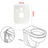 Sound Insulation Mat Gasket for Wall Hung WC Toilet Pans Frames with Plugs and Washers